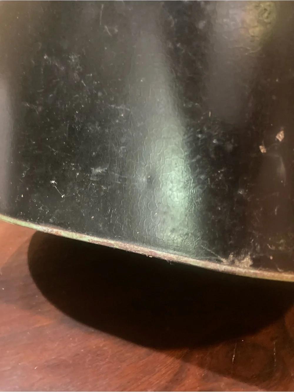 Mid Century floral Oval Metal Trash Can